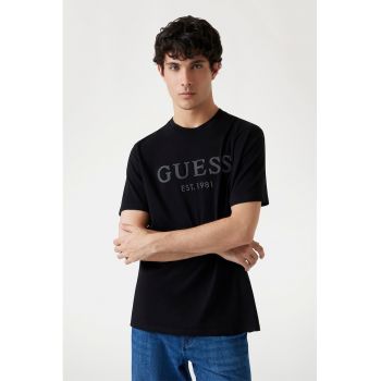 Tricou de bumbac cu logo brodat