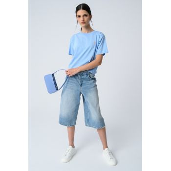 Tricou din bumbac cu detaliu logo ieftin