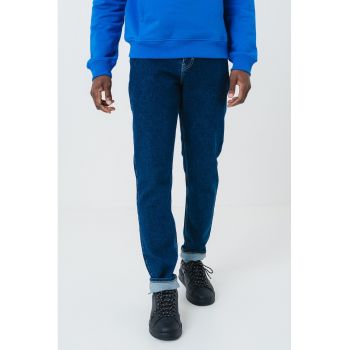 Blugi slim fit cu talie medie