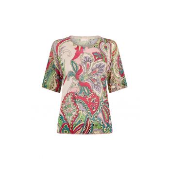 Bluza din viscoza cu imprimeu