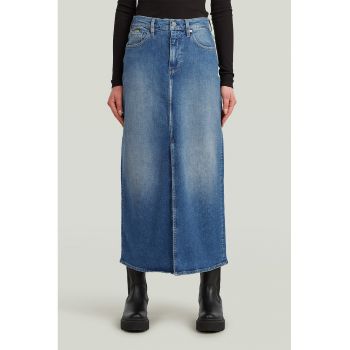 Fusta din denim cu croiala dreapta Viktoria