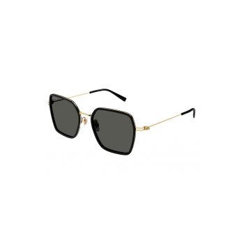 Ochelari de soare patrati cu logo discret - Auriu -