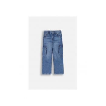 Pantaloni copii -  model cargo - bleumarin - bumbac