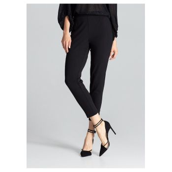 Pantaloni dama  M689 - negru - eleganti - poliester - elastan