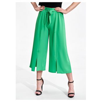 Pantaloni dama -  model M860 - verde - poliester - eleganti