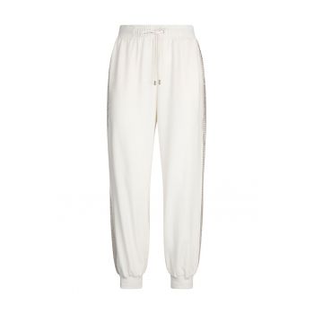 Pantaloni de trening relaxed fit cu paiete