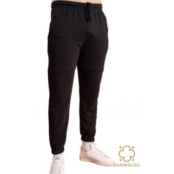 Pantaloni pentru barbati negri Bumbacel