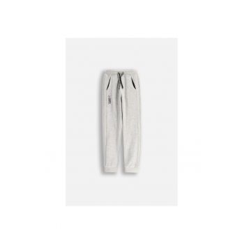 Pantaloni sport cu captuseala terry si talie ajustabila