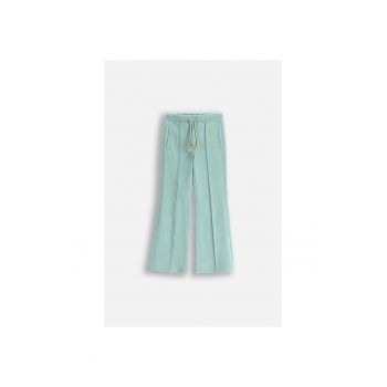 Pantaloni sport evazati cu talie ajustabila