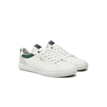 Pantofi sport barbati PMS30839 -  Poliuretan/Piele intoarsa - Alb