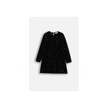 Rochie cu aspect de catifea si croiala tip A