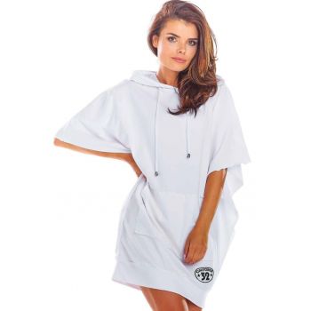 Rochie cu croiala lejera si gluga -