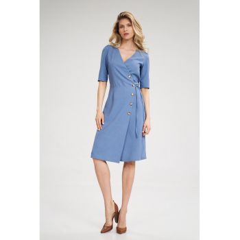 Rochie  cu maneci scurte - poliester