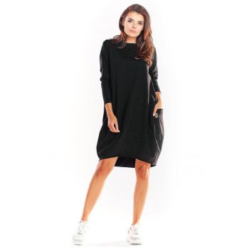 Rochie de bumbac cu maneci lungi