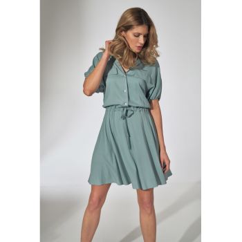 Rochie de vara -  M739 - maneca scurta - culoare menta - viscoza