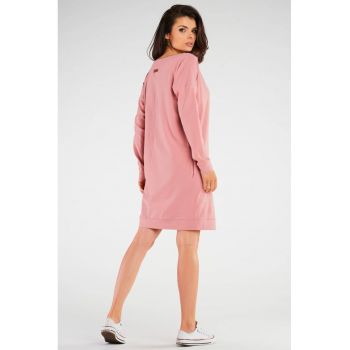 Rochie din bumbac - cu maneci lungi -