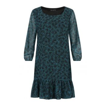 Rochie dreapta din chiffon cu animal print