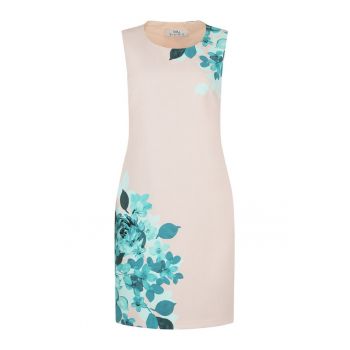 Rochie dreapta - fara maneci - cu imprimeu floral