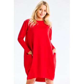 Rochie midi - cu maneci lungi -