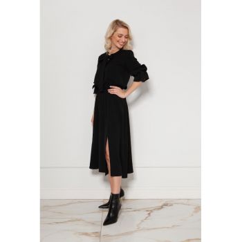 Rochie midi cu slit