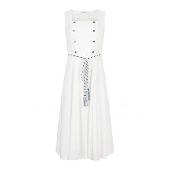 Rochie midi evazata cu elemente nautice - XL