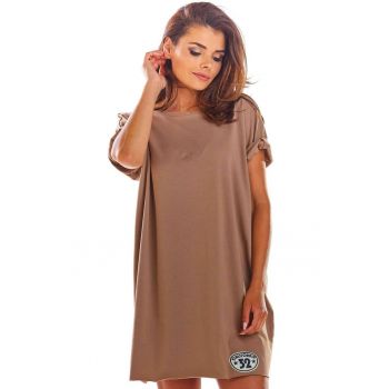 Rochie mini lejera - cu maneci scurte -