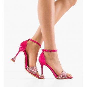Sandale cu toc Peralo Fuchsia