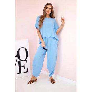 Set bluza cu maneci scurte si pantaloni -