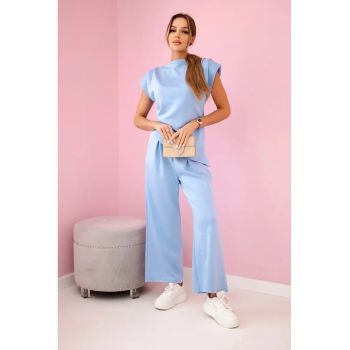 Set de bluza asimetrica si pantaloni -