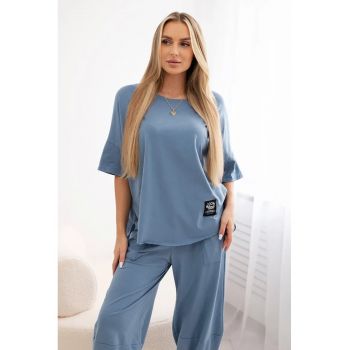 Set de bluza de bumbac si pantaloni -