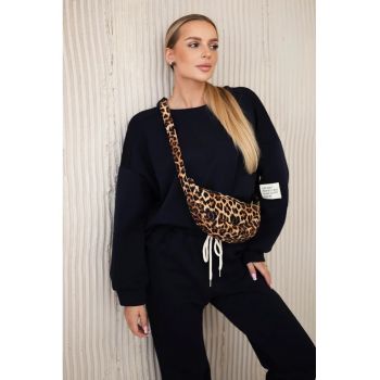 Set de bluza si pantaloni cu snur -