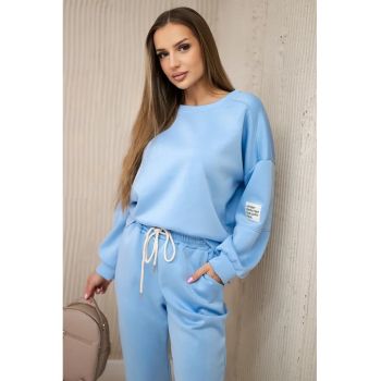 Set de bluza si pantaloni cu snur -