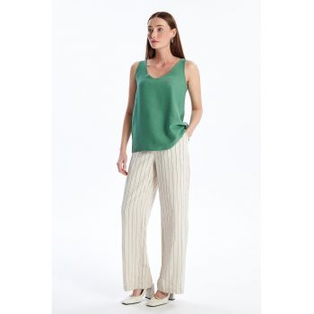 Top slim fit cu bretele incrucisate