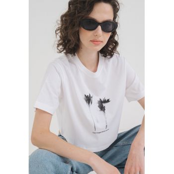 Tricou crop din bumbac organic