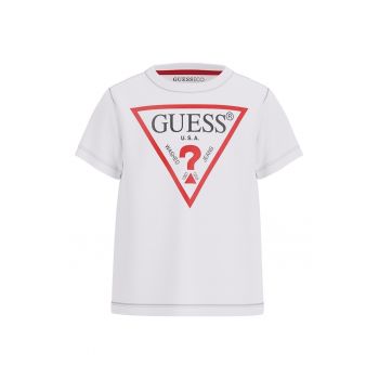 Tricou cu decolteu la baza gatului si logo
