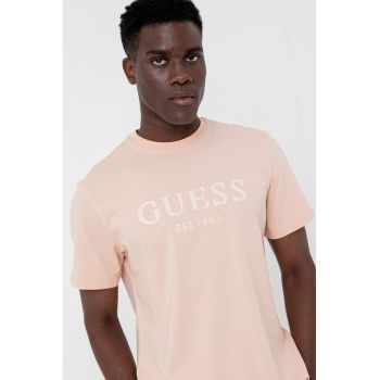 Tricou de bumbac cu logo brodat