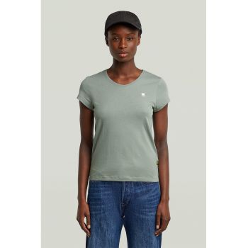 Tricou de bumbac organic cu decolteu in V Eyben