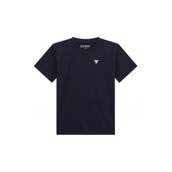 Tricou din bumbac cu decolteu la baza gatului
