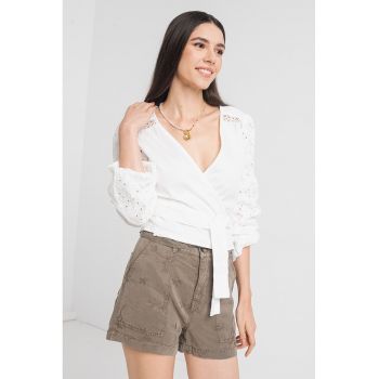 Bluza petrecuta din dantela San Gallo
