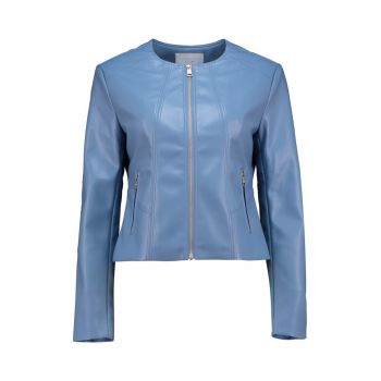 Jacheta crop de piele ecologica