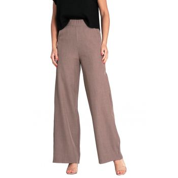 Pantaloni dama -  textil - maro -