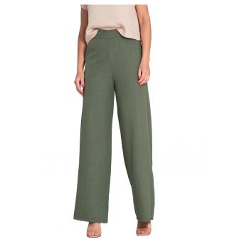 Pantaloni dama -  textil - verde -