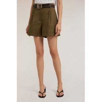 Pantaloni scurti din bumbac cu curea