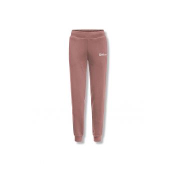 Pantaloni sport dama -  Essential - maro - bumbac/elastan