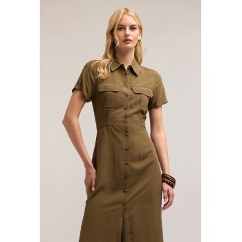 Rochie-camasa cu cordon in talie