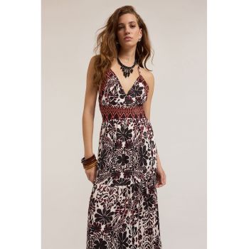 Rochie lunga cu decolteu halter