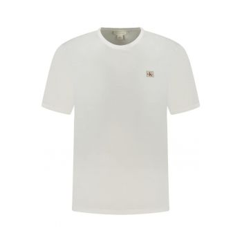 Tricou barbati - cu logo - din bumbac - Regular fit - Alb -