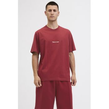 Tricou regular fit cu decolteu la baza gatului