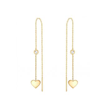 Cercei drop placati cu aur de 18K