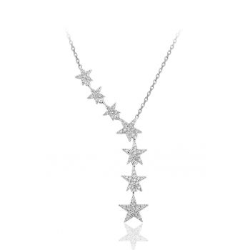 Colier de argint veritabil cu zirconia